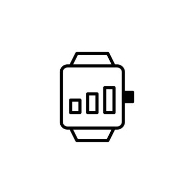 A sleek and modern smartwatch icon indicates signal strength through ascending bars. This conveys connectivity, tracking abilities, and performance data monitoring, suggesting progress and wireless