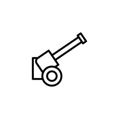 Minimalist siyah beyaz çizgi klasik bir top atışı sunar. Bu görüntü, tarih, savunma ve stratejik gücü çağrıştırıyor. Klasik ve çarpıcı bir tasviri gözler önüne seriyor.