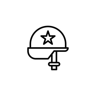 Askeri bir miğferi bir yıldızla tasvir eden, fedakarlığı ve anıları temsil eden bir çizgi resmi. Bu sembol gazileri onurlandırmak ve ölen askerleri hatırlamak için kullanılabilir. Hizmeti temsil eder,