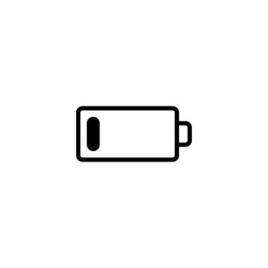 Düşük enerji seviyesini gösteren basit bir pil simgesi, şarj olma ya da güç takviyesi için kritik ihtiyacı vurguluyor. Grafik, gerekli kaynağı bekleyen tükenmiş bir aygıtı temsil ediyor