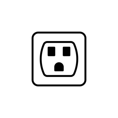 Bu, modern teknoloji ve ev hayatı için gerekli olan bir elektrik prizinin diyagramı. Görüntü, gerekli altyapı elementinin altını çizerek bağlantı ve enerji dağılımını sembolize ediyor.