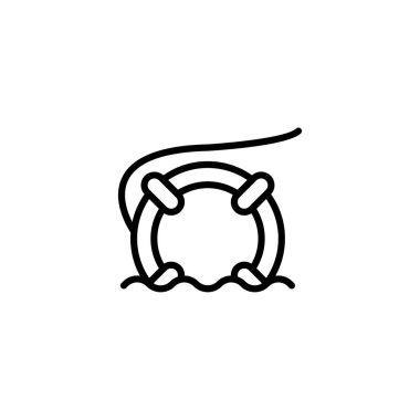 Suyun yüzeyinde sürüklenen bir cankurtaran yelkenlisinin minimalist bir illüstrasyonu su ortamlarında güvenliği ve kurtarılmayı simgeler. Bu temsil, ihtiyatlı olmanın önemini vurgular.