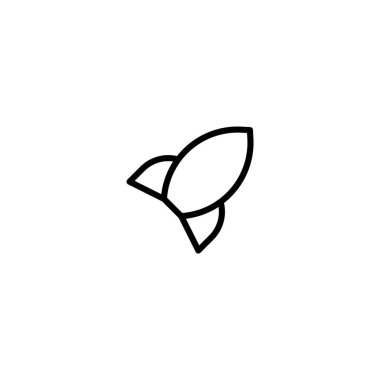 A simple and clean outline illustration of a rocket, perfect for representing startup ventures, technological advancements, and the exploration of new ideas. The minimalist design conveys a sense of
