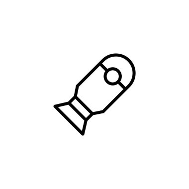 A minimalist line drawing presents a stylized rocket ship icon, symbolizing technological advancement and the spirit of exploration. Its sleek design evokes the excitement of space travel and future