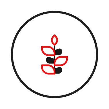 Bu soyut grafik dairesel bir sınır içinde stilize edilmiş bir bitkiyi tasvir ediyor. Tasarım, çarpıcı bir görsel yaratmak için kalın çizgiler ve zıt renkler kullanarak minimalizmi kucaklıyor. Estetik yapısı...