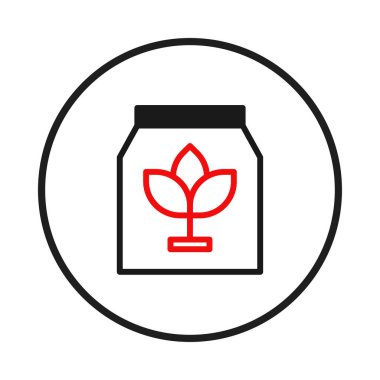 Çember içinde sunulan kare pakette şekillendirilmiş bitki simgesi, büyümeyi ve ekolojik bilinci somutlaştırıyor. Logolar, ambalaj tasarımı veya markalaşma materyalleri için mükemmel bir grafik ögesi