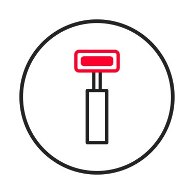 Şekillendirme, siyah çemberle çevrili dikdörtgen ve çizgilerden oluşan geometrik bir sembol sunar. Kırmızı ve siyah elementler beyaza karşı durarak, temiz ve çağdaş bir simge oluştururlar.