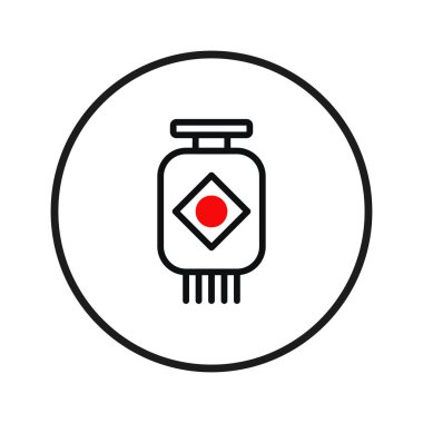 Bu minimalist çizgi sanat illüstrasyonunda bir fener, kutlamaların ve doğu geleneklerinin güçlü bir sembolü yer alıyor. Bir çember içinde sunulan bu tasarım dekoratif aksan ve grafikleri içerir.