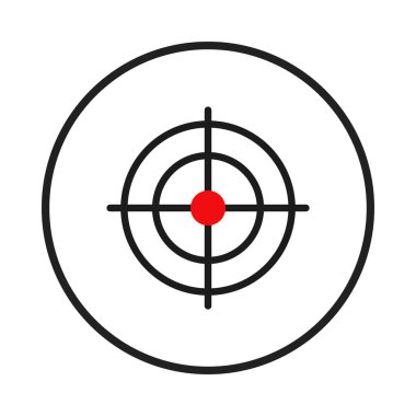 Keskin bir grafikte hedefler, hedefler ve hedefler üzerinde duruluyor. Belirgin kırmızı merkez doğruluğun sağlanması ve hedeflere ulaşılmasının göstergesidir.