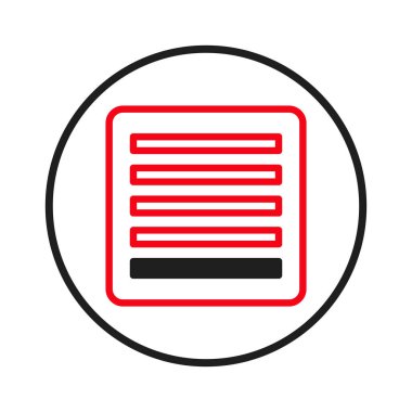 Kırmızı çizgilerle çevrili, yatay düzenlenmiş kalın dikdörtgen şekilli ve altta da siyah çizgili, yapılandırılmış veri içeren soyut bir grafik tasviri.