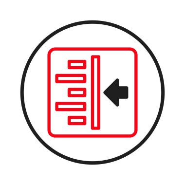 Resim, verilerin sistematik olarak girildiği bir sistemi sembolize eden bir ok ile yapılandırılmış veri transferini temsil ediyor. Etkili ve düzgün bir görsel tasvir olması için tasarlandı.