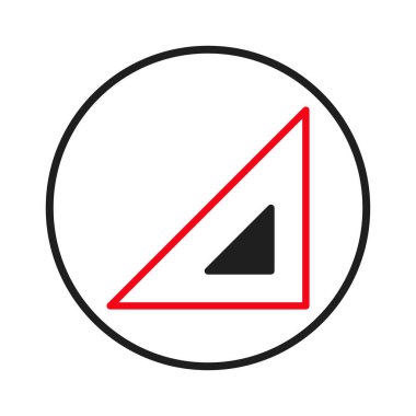 Siyah bir çemberin içinde kırmızı bir üçgen barındıran soyut bir tasvir. Bu resim birçok yaratıcı proje için modern tasarımın bir unsurunu sağlar. Manyetik berraklık sunuyor.