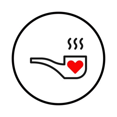 Minimalist bir ressam, kasenin içine yerleşmiş canlı kırmızı bir kalple stilize edilmiş sigara piposu çiziyor. Bu amblem temiz, siyah bir çerçeve ile çevrili. Sevgiyi, sıcaklığı ve...