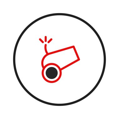 Çarpıcı minimalist bir illüstrasyonda siyah çizgili bir çember içinde kırmızı bir top bulunur. Tasarım, tarihi deniz savunmasını, savaş gücünü ve antik topçuların ham gücünü çağrıştırıyor. Küçük bir kıvılcım