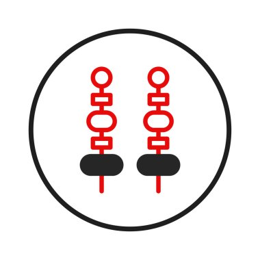 Bu resimde iki stilize şiş var. Mutfak teması için ideal. Temiz ve basit formları onları yemek tariflerinde, sunumlarda ya da restoranla ilgili grafik tasarımlarda, menülerde kullanmak için mükemmel hale getiriyor.,