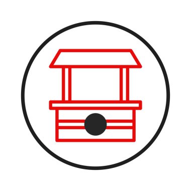 Bu minimalist amblem, siyah bir çemberin içinde beyaz bir zemin üzerine kurulmuş kırmızı çizgili bir su kuyusunu gösteriyor. Tasarım basitlik ve odak taşıyarak, merkezi bir sembol olarak iyi vurguluyor