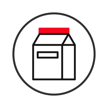 Temiz, minimalist bir illüstrasyonda çarpıcı kırmızı şapkalı basit bir içecek kutusu sergilenir. Tasarım, çeşitli markalaşma ve ambalajlama için uygun hale getiren basitlik ve modern estetiği vurgular