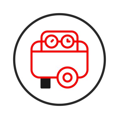 Bu resim, kırmızı çizgili, kendine özgü dairesel 'gözleri' olan, yaratıcı olarak tasarlanmış, stilize edilmiş bir nesne ikonuna sahiptir. Tasarım, oyunculuğuyla, yaklaşılabilen ve geliştirilen bir duygu taşır.