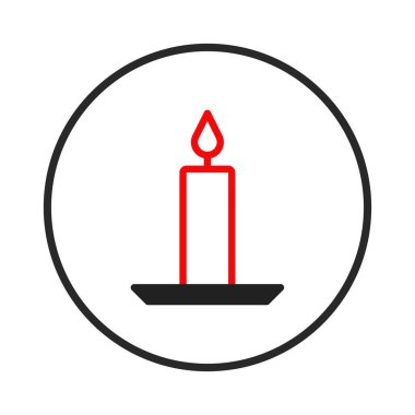 Bu minimalist grafik, siyah bir çemberin içinde beyaz bir zemin üzerinde parlak alevli kırmızı bir mumu gösteriyor. Sadelik ve zarafeti somutlaştırır. Sıcaklık ve sükuneti çağrıştırır.,