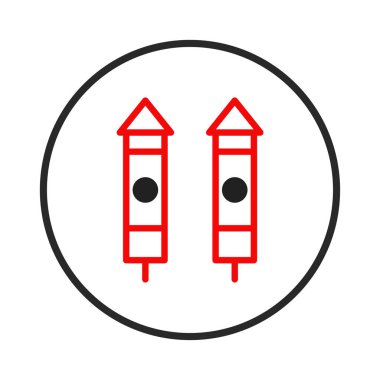 Minimalist bir tasvirde parlak beyaz bir arka plana yerleştirilmiş iki canlı kırmızı roket görülüyor. Görüntü coşku ve beklenti hissi uyandırıyor. Tasarımlar için ideal.