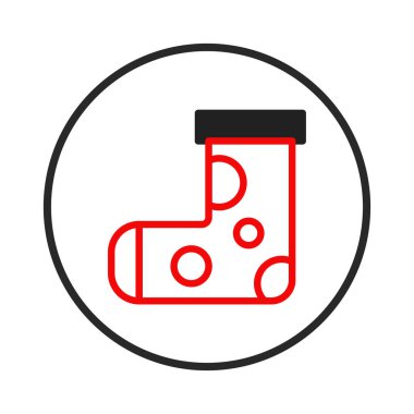 Bu basit ve modern bir çorap ikonu, dairesel bir çerçevenin içinde temiz kırmızı çizgiler ve siyah aksanlar var. Resmetme, web sitesi tasarımı da dahil olmak üzere çeşitli amaçlar için idealdir.,