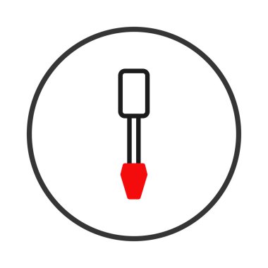 Dairesel bir amblem ile kaplanmış biçimlendirilmiş bir aplikatör değneği. Güzellik ve kozmetik uygulamaları, aletler ve daha geniş güzellik ürünleri sektörünü temsil eder. Bir vektör illüstrasyonu