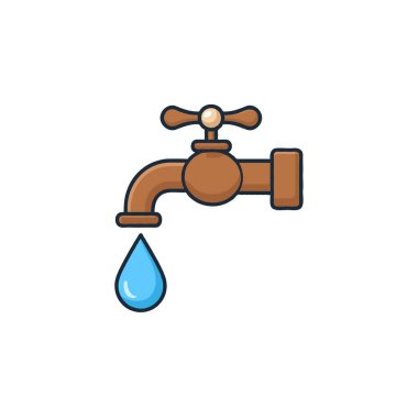 Tek damla suyu olan bir musluğun yer aldığı basit bir illüstrasyon, suyu korumanın, sızıntıların önlenmesinin ve bu hayati kaynağın sorumlu yönetiminin önemini vurguluyor..
