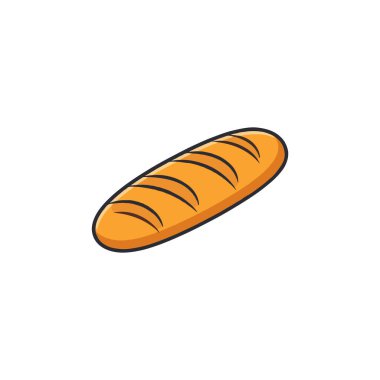 Dijital olarak çizilmiş bir resimde, beyaz bir zemin üzerinde izole edilmiş altın-kahverengi bir ekmek karikatürü sergileniyor. Bu besin ikonu bir fırın hissi uyandırıyor ve tazelik hissi uyandırıyor. Şey...