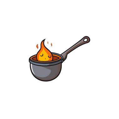 Bu canlı illüstrasyon yemek tenceresinin içine yerleştirilmiş bir çizgi film karakteri tasvir ediyor, sinsice kaynayan duygular ve baskı temalarını ima ediyor. Görüntü bir yemek metaforu içeriyor.