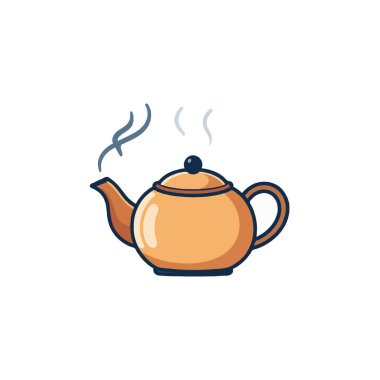 Çekici çaydanlık çizimi sıcaklık saçıyor ve sükunet hissi veriyor. Bu görsel, rahatlık, rahatlama ve basit duyguları uyandırmak için mükemmel bir içecek anını tasvir ediyor.