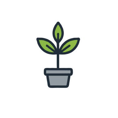 Bir çaydanlıktan filizlenen yeşil bitkinin stilize edilmiş görüntüsü sürdürülebilir büyümeyi ve yeni başlangıçların beslenmesini sembolize eder. İllüstrasyon, botanik yoluyla çevresel farkındalığı iletiyor