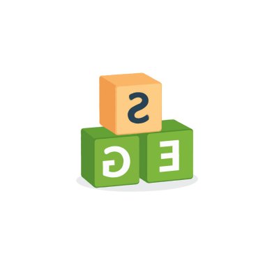 Bir sayı ve harflerin yer aldığı oyuncu bir yığın, erken öğrenme ve eğitim temellerini sembolize ediyor. Canlı renkler ve temiz tasarım çocukluk duygusunu çağrıştırıyor, mükemmel.