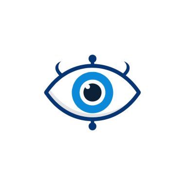 Tarz sahibi bir göz ikonu. Görüntü, modern estetiği sembolik derinlikle birleştiren canlı mavi göz şeklindeki minimalist bir tasarımı sergiliyor. Bu, berraklık, vizyon ve odaklanma fikirlerini çağrıştırıyor.