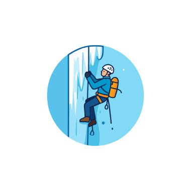 Bu çizim, zorlu bir buz duvarına tırmanan kararlı bir dağcıyı tasvir ediyor. Güvenlik teçhizatı ve sırt çantasıyla donatılmış maceraperest doğa karşısında direnç ve beceri gösteriyor. Şey...