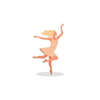 Bir illüstrasyonda sarışın bir balerin zarif bir pozla balenin güzelliğini ve hassasiyetini yansıtıyor. Dengeli duruşu ve akışkan hareketi sanatsal ifadenin özünü yakalıyor.