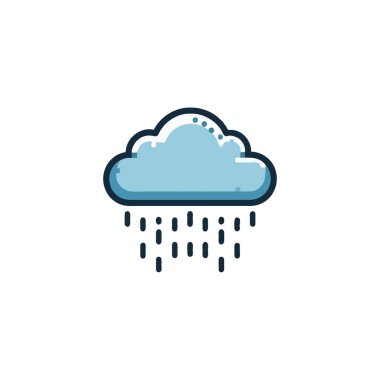 Yumuşak mavi tonlarda üretilen yağmur bulutunun biçimlendirilmiş bir tasviri, yumuşak yağmur damlaları yayıyor. Görüntü bir sakinlik ve saflık hissi uyandırıyor, doğal su döngüsünü ve onun hayati önemini vurguluyor.