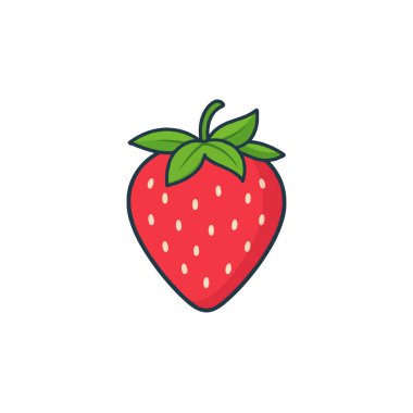 Sağlıklı beslenme, yaz meyveleri ve doğal tatlılık fikirlerini iletmek için mükemmel bir çilek örneği. Gıda, sağlık veya yaz dönemi tasarımlarında kullanım için ideal
