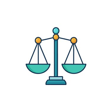 Adaletin terazisini gösteren, eşitliği ve tarafsızlığı sembolize eden bir resim. Bu görsel, hukuk, adalet ve karar verme temaları ortaya koyuyor. Temel özellikleri temsil etmek.
