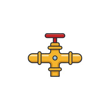 Basit, stilize edilmiş bir illüstrasyon bir su tesisat vanasını betimler. Sarı ve kırmızıya boyanmış kapakçık karikatürize edilmiş. Bu da işlevselliği ve dolambaçsızlığı kolayca gösteriyor.