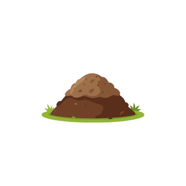 Büyüleyici bir çizgi film çizimi bir çimen parçasında taze bir köstebek yuvası içerir. Bu tuhaf tasvir, doğanın özünü yansıtıyor. Çimenlerdeki bir bozulmayı tasvir ediyor. Bir