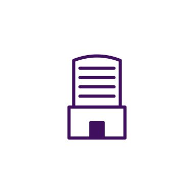 Temiz, minimalist bir tasvirde modern bir bina, kurumsal ofisler veya konut kuleleri gösteriliyor. Tasarım, basitliği ile bir ilerleme ve şehir yaşamını çağrıştırıyor.