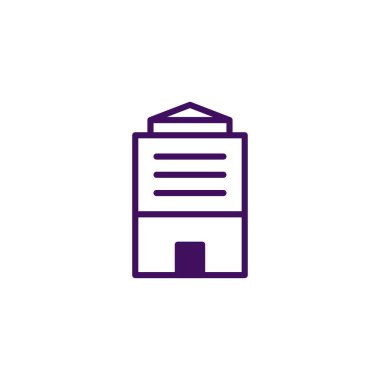 Aerodinamik bir illüstrasyon basitleştirilmiş bir bina tasarımı sunar. Temiz çizgiler, minimum elementler ve düz estetik temel mimari özellikler. Simge bir reklam veya