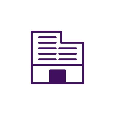 Modern bir binanın ana hatları minimalist tasarımı temsil eder. Yapıyı ve gelişimi sembolize eden mimari kavramları temsil eder. Basit doğrusal tasvir kurumsal veya