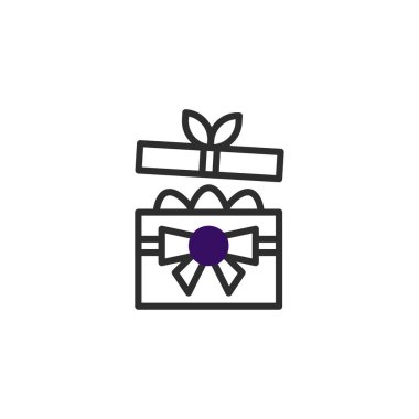 Minimalist bir vektör grafiğinde, içinde kurdele olan açık bir hediye kutusu, kutlama ve özel günler öneriliyor. Tasarım basit, temiz ve modern bir his veriyor. Hediyenin sürprizi...