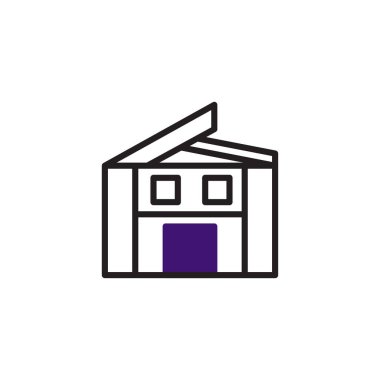 Bu sanat eseri minimalist bir tasarımla stilize edilmiş bir bina cephesini temsil ediyor. Keskin çizgiler ve geometrik şekiller temiz ve modern estetiği vurgular. Renk paleti sınırlandırılmış, vurgulanıyor