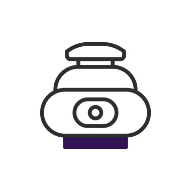 Parfüm şişesinin tertemiz, minimalist vektör çizimi. Bu stilize gemi tasarımı kozmetik markalaşma, aromateryal veya tasarım gibi çeşitli uygulamalar için uygundur.