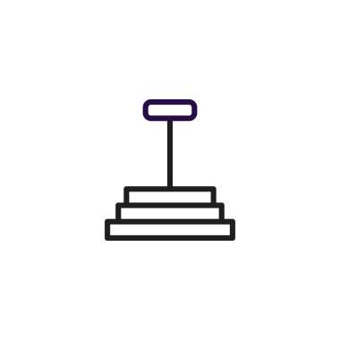 Bu minimalist illüstrasyon, bir platforma giden soyut adımlarla bir merdiveni tasvir ediyor. İlerleme ve başarıyı sembolize ediyor, zorlukları, hedefleri ve ileriye giden yolu temsil ediyor. Tasarımlar için ideal