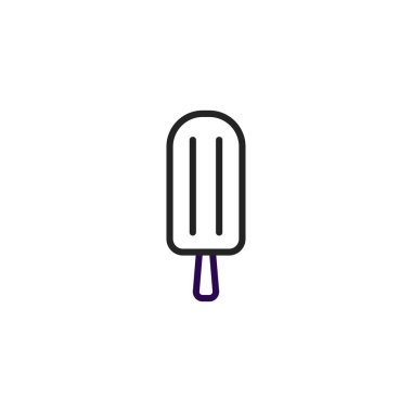 Dondurmanın minimalist bir çizimi. Basit tasarım, dondurulmuş bir tatlının özünü aktarmak için ideal bir yaz tazelemesi ve tatlılığı hissi verir.