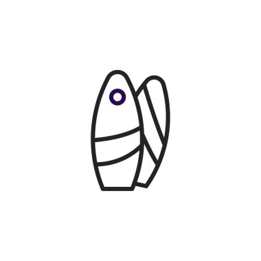 İki sörf tahtasının minimalist çizgisi çizimi, kıyı tatilleri ve yaz tatilleri hakkında düşüncelere yol açıyor. Parlak bir tasarımı var. Okyanusla açık hava arasında bir bağlantı olduğunu gösteriyor.