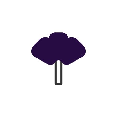 Koyu mor bir tacı olan bir ağacın stilize edilmiş, soyut bir temsili. Tasarım basit ve zarif bir estetik içeriyor, büyümeyi, doğayı veya yeni bir başlangıcı sembolize etmek için mükemmel. Çok yönlüdür.